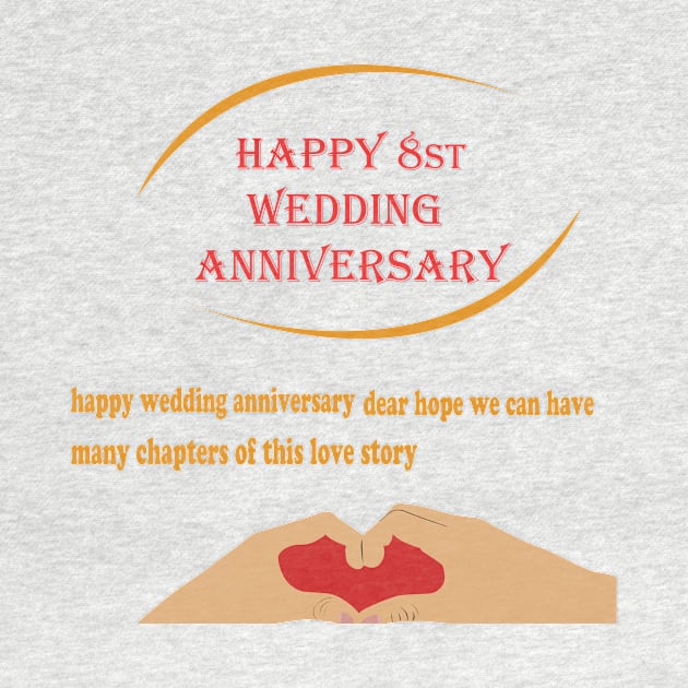 happy 8st wedding anniversary by best seller shop